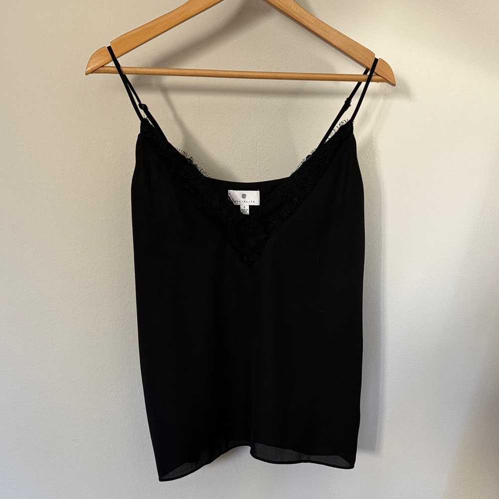Socialite Black Lace Cami Top